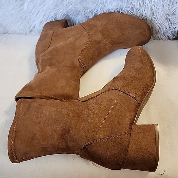 Kenneth Cole Reaction Women's Road Stretch Cognac Dress Booties Size 9 - Picture 16 of 16